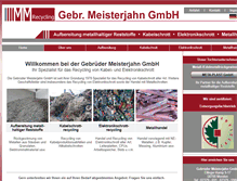 Tablet Screenshot of meisterjahn-gmbh.de